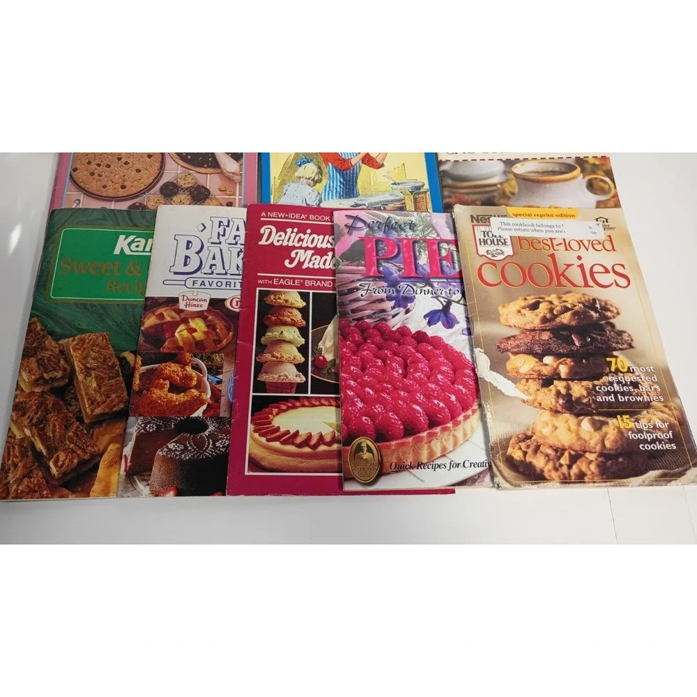 Lot‎ of 11 Dessert Cookbooks Recipe Cook Booklets Paperback, Cookies Nestle Karo